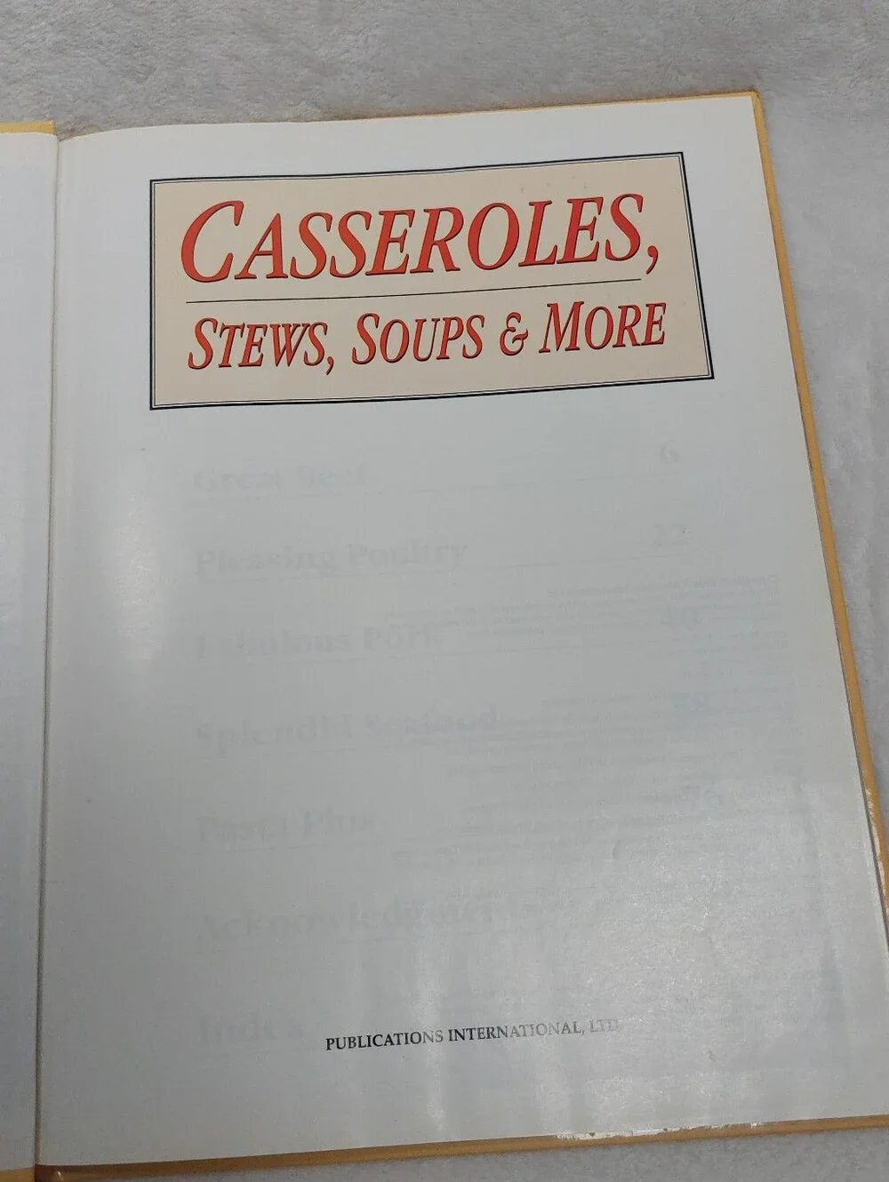 CASSEROLES STEWS SOUPS & MORE FAVORITE ALL TIME RECIPIES 90S HARDCOVER COOKBOOK